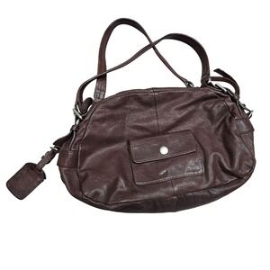 Witchery Brown Naked Leather Shoulder Bag With Front Pocket NO SHOULDER‎ STRAP